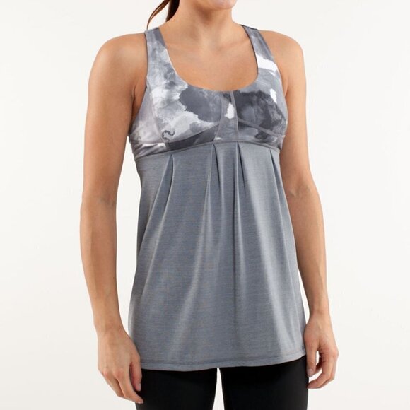 Lululemon Run Your Heart Out Racerback Tank Top Gray Size 4 - Picture 1 of 7